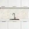Crèmebeige - Marmer - Aders keuken achterwand 2 middel 871 -3d