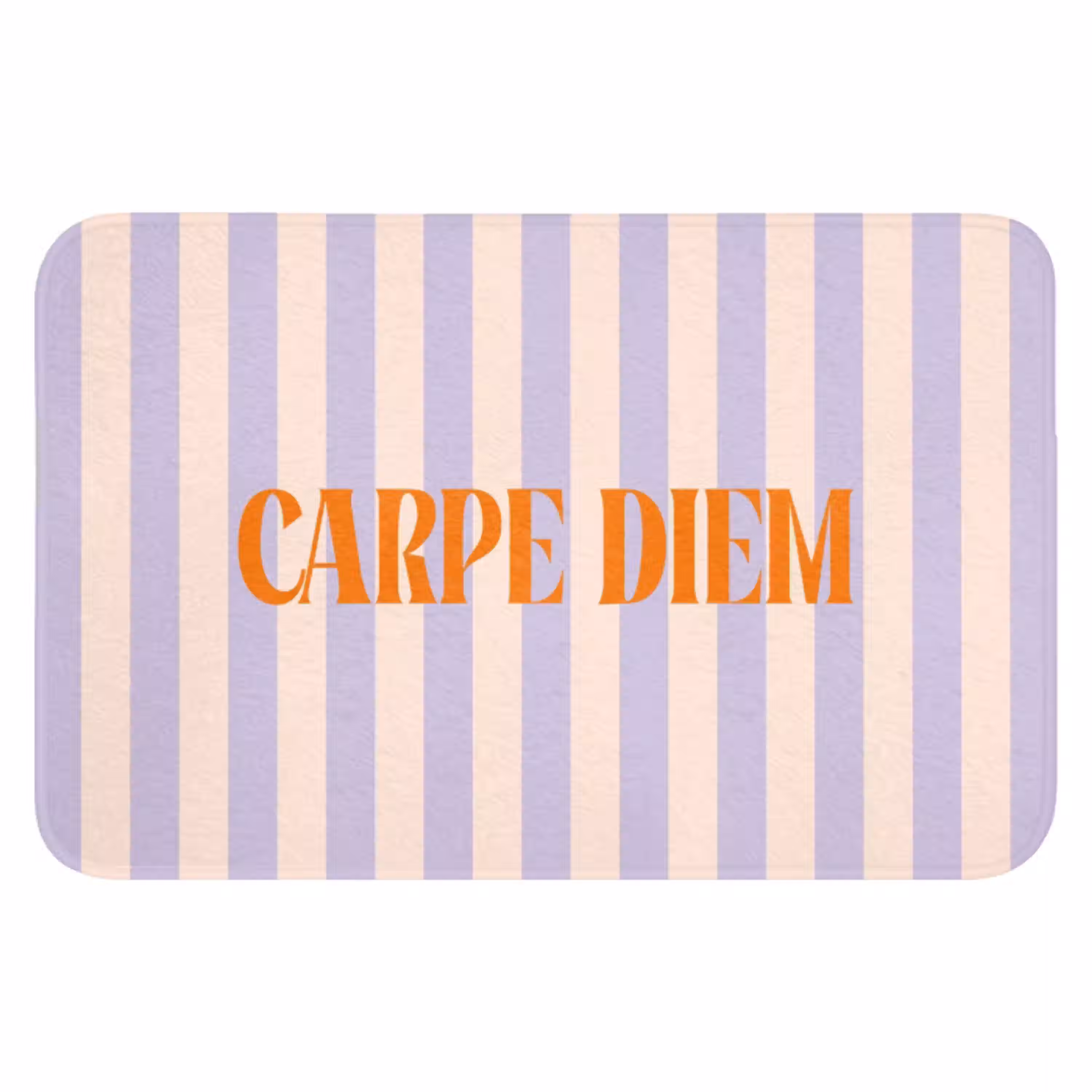 Lila - Oranje - Strepen - Carpe Diem WCmat klein -3d