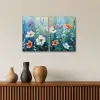 Bloemen - Kleurrijk - Blauw - Natuur Canvas - Meerluiken 2 luik klein -sfeer3