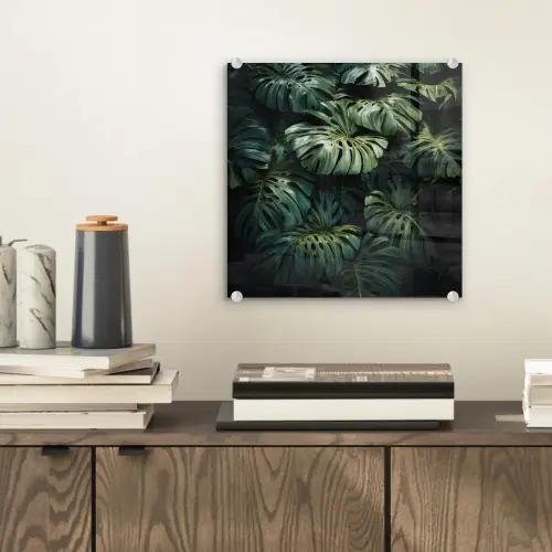 Plant - Monstera - Lichtinval plexiglas 5mm klein -sfeer1