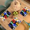 Bloemen - Bladeren - Abstract - Zwart Placemat vinyl groot -zzsfeer5_Kitchenyeah-website