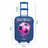 Voetbalvibes -  Verf - Roze - Blauw Kinderkoffer - Blauw klein -productfoto_formaten