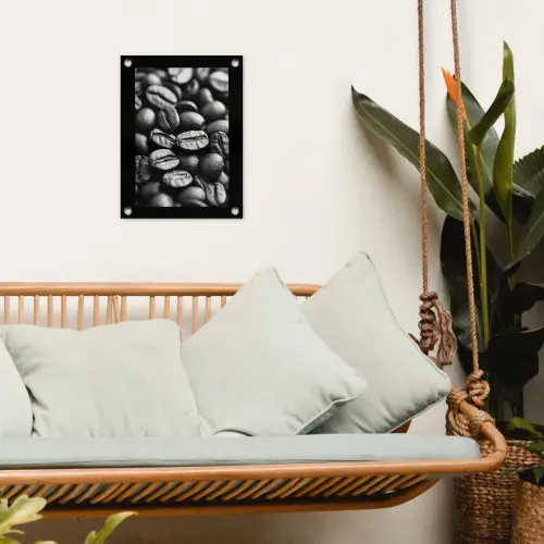 Koffiebonen - Zwart - Vintage tuinposter los doek klein -sfeer7