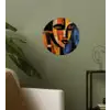 Abstract - Portret - Kleurvakken Wandcirkel behangsticker klein -sfeer2