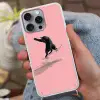 Kat - Skateboard - Roze Hoesje iPhone 16 Pro Max met koord klein -sfeer3