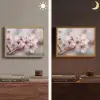 Bloesems - Meeldraden - Geel - Wazig Light Box met batterij (Wandlamp) middel -sfeer3
