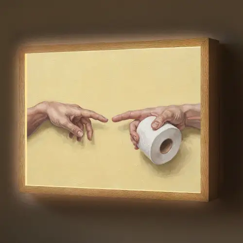 Klassiek - Kunst - Humor Light Box met batterij (Wandlamp) middel -z3d_website