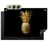 Ananas - Zwart - Goud - Luxe Inductie beschemer met haakjes klein -3d