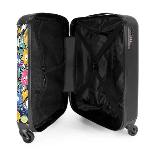 Beestjes met Grote Oogjes Koffer - NBS - Handbagage middel -binnenkant