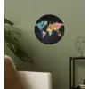 Wereldkaart - Krijtstrepen - Regenboog Wandcirkel behangsticker klein -sfeer2