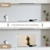 Pinda - Ruw - Beige keuken achterwand spatscherm klein -voor_na_NL