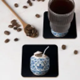Kokosnoot - Eten - Delfts blauw - Drinken onderzetter kurk middel -sfeer2