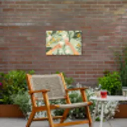 Glazen - Proosten - Bladeren - Groen Tuinposter op houten frame 2 cm dik klein -sfeer3