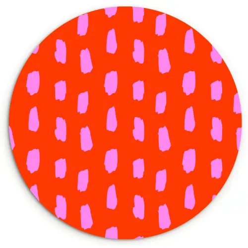 Verf - Roze - Rood Wandcirkel plexiglas klein 852 -3d