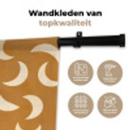 Manen - Patroon - Oker Wandkleed katoen klein 269 -sfeer2