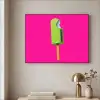 Ijsje - Stokje - Minimalistisch - Groen Textielframe - compleet frame klein -sfeer2