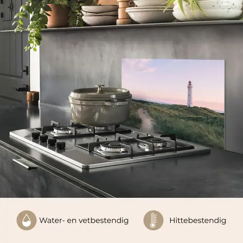 Vuurtoren - Duinlandschap - Zee keuken achterwand spatscherm klein -usp_NL