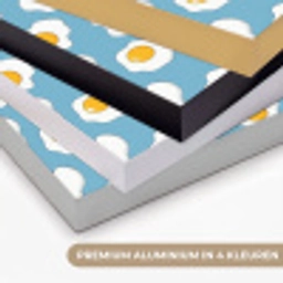 Eieren - Dooiers - Blauw Textielframe zwart klein 947 -USP_kleurenNL