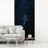 Oceaan - Walvishaai - Donkerblauw - Vlekken fotobehang vinyl groot -woonkamer