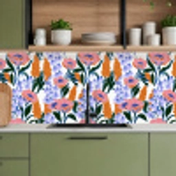Patroon - Aquarel - Kleurrijk keuken achterwand 2 middel 871 -sfeer3