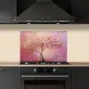 Boom - Roze - Goud - Modern keuken achterwand spatscherm klein -sfeer1