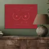 big heart small titties - Hart - Rood PET vilt klein -sfeer2