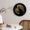 Garnalen - Zwart - Goud - Dieren Wandcirkel kunststof plaat 5mm dik klein -sfeer4