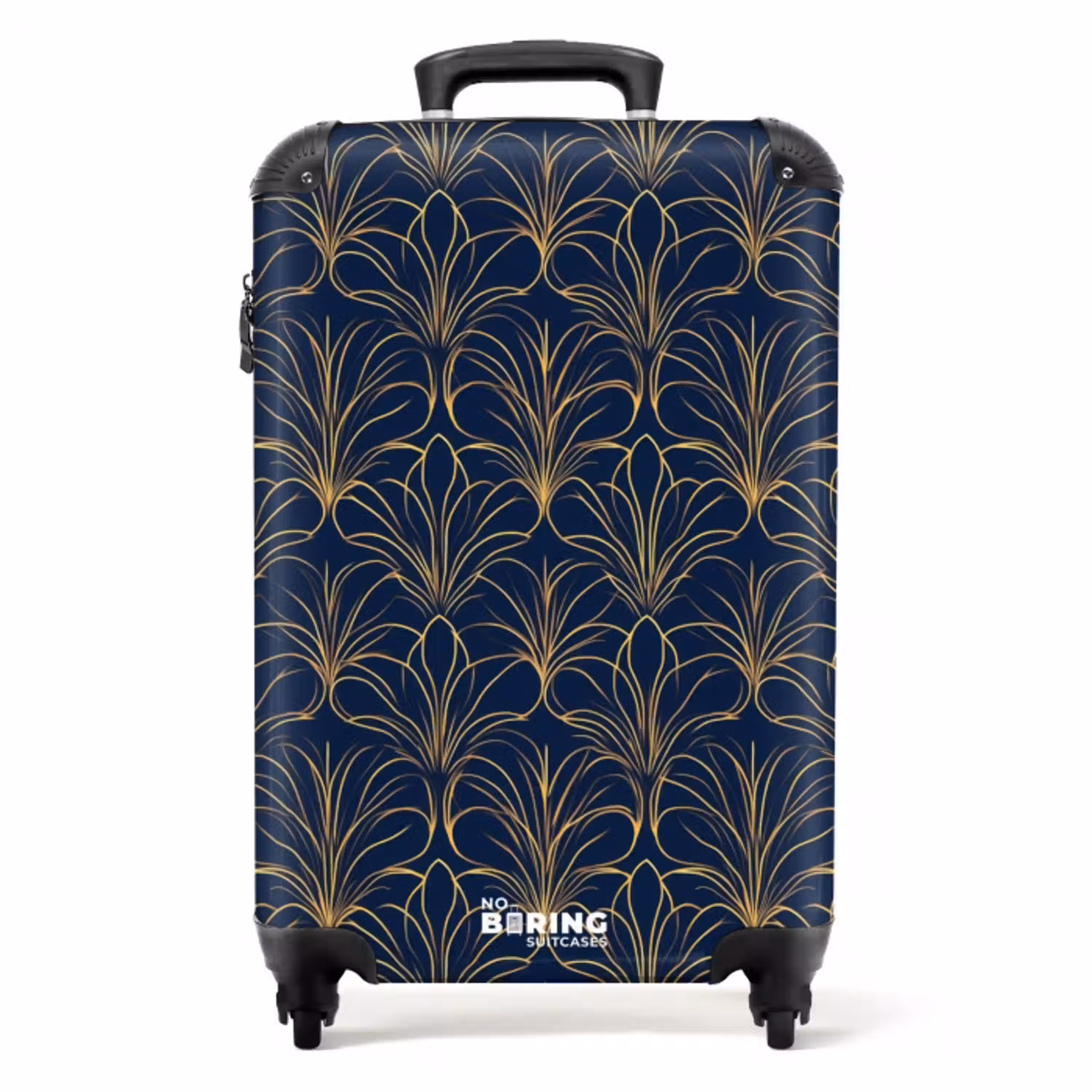 Deco - Waaier - Blauw NBS - Handbagage koffer - Volwassenen Unisex middel -productfoto_recht