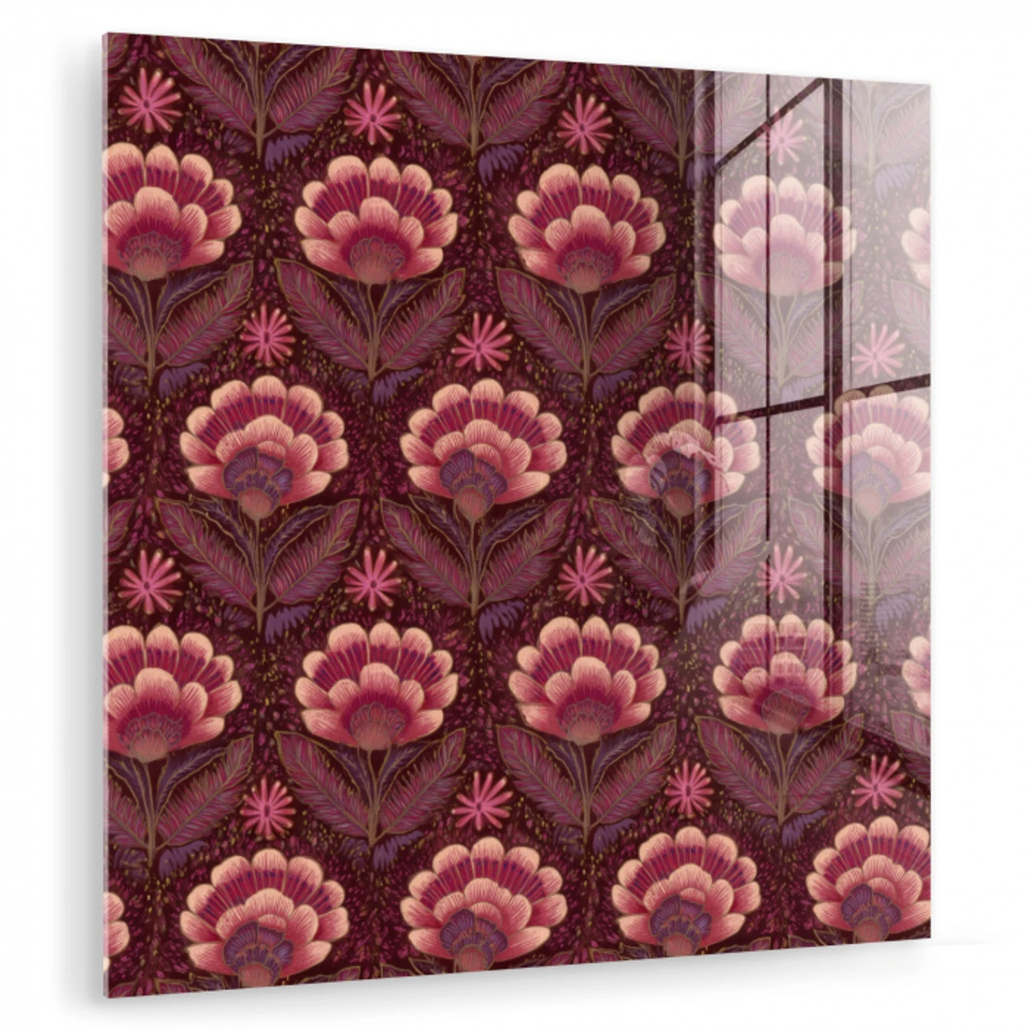 Bloemen - Waaier - Paars plexiglas 5mm klein 11 -zzzproduct_nieuw