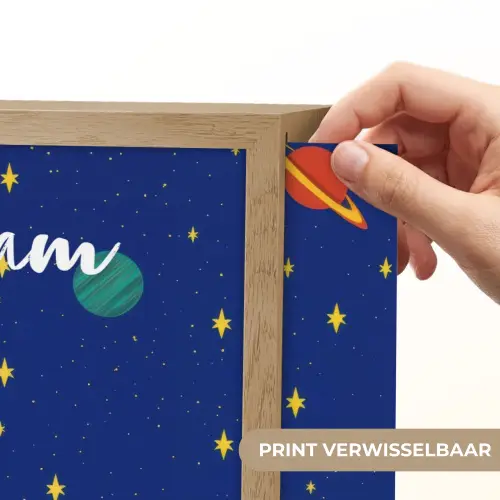 Kleurrijk - Raket - Ruimte Light Box met batterij (Wandlamp kind) middel -USP_websiteprintNL