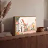 Bloemen - Huizen - Dorp Light Box met batterij (Wandlamp) middel -sfeer2