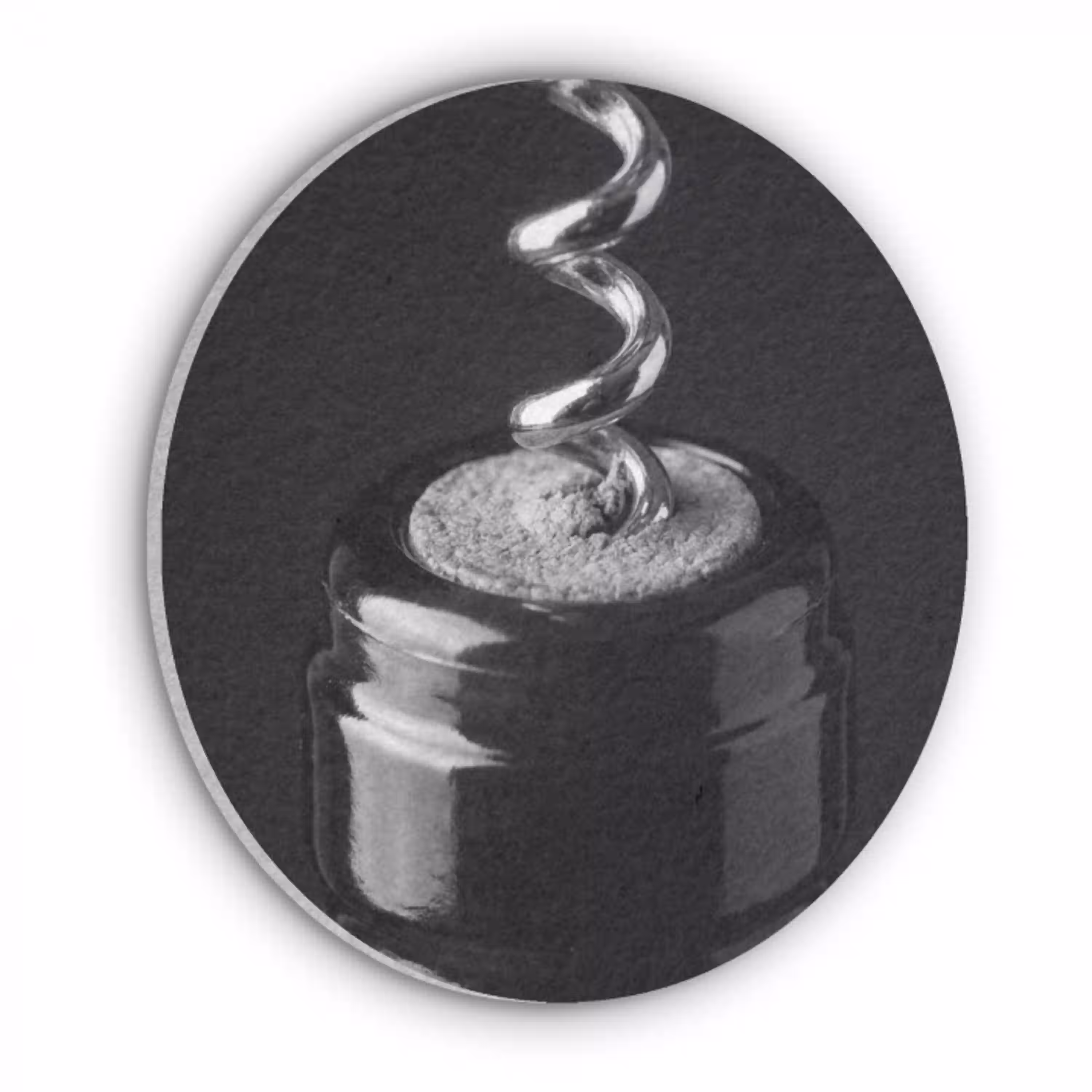 Kurkentrekker - Wijn - Zwart - Wit Akoestische PET Vilt - Rond klein -3d