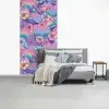 Regenbogen - Bloemen - Kleurrijk - Wolken fotobehang vinyl groot -slaapkamer
