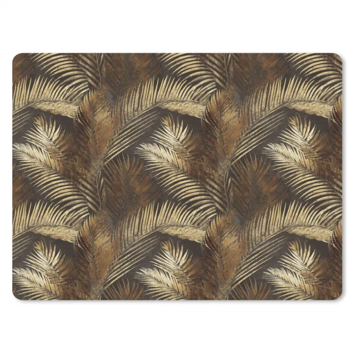 Tropisch - Bladeren - Goud muismat rubber klein 262 -3d