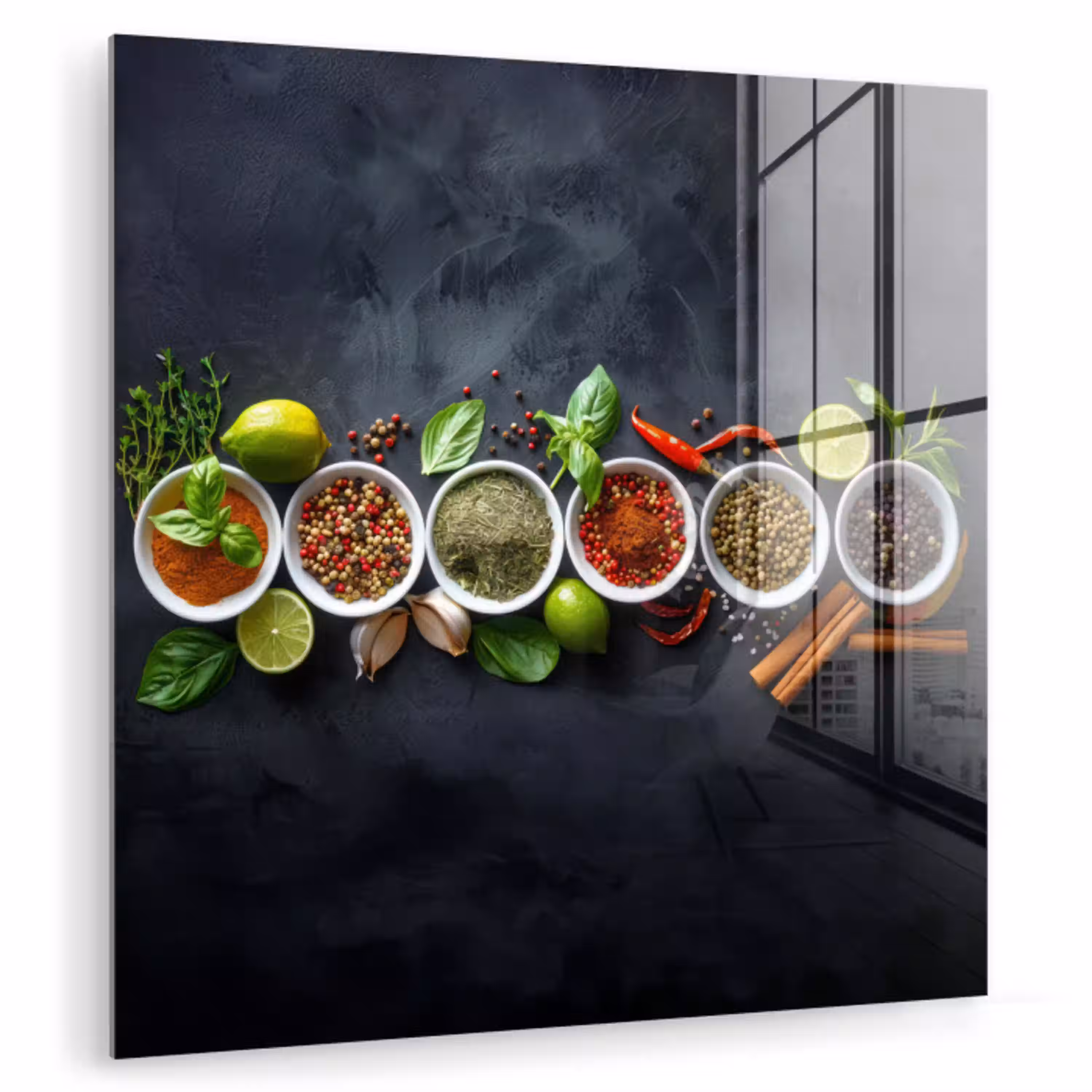 Kruiden - Specerijen - Betonlook - Stilleven plexiglas 5mm klein -zzzproduct_nieuw