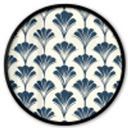 Klassiek - Motief - Blauw Fotolijst rond zonder passe partout klein 856 -3d
