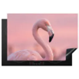 Flamingo - Portret - Roze Inductie beschermer vinyl 3mm klein -3d