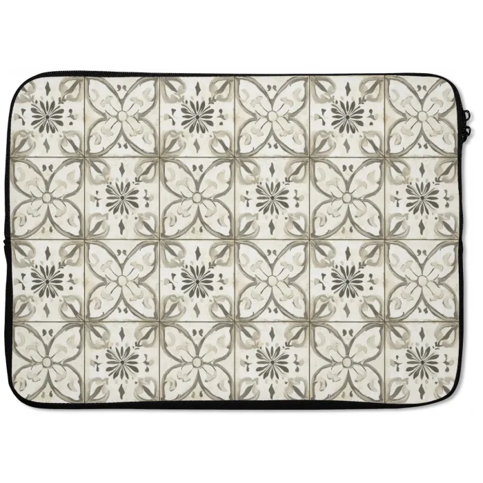 Antiek - Tegel - Beige laptophoes neopreen klein 279 -zkaufland3dotto