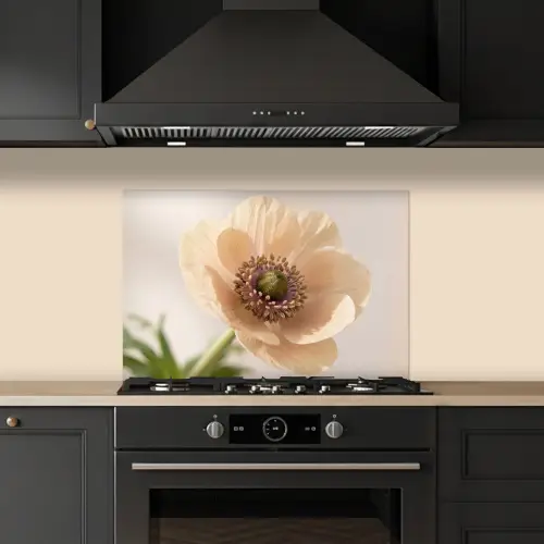 Bloem - Minimalistisch - Groen keuken achterwand spatscherm klein -sfeer1