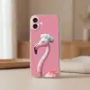 Flamingo - Roze - Koksmuts - Vogel Apple iPhone 16 klein -sfeer2