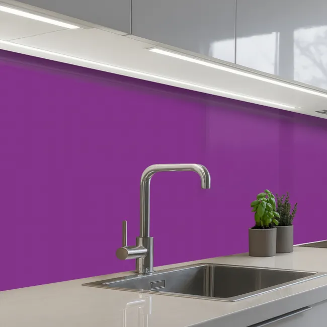 Kitchen splashback - Purple - Colors - Solid