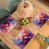 Bloemen - Verf - Abstract - Kleurrijk Placemat vinyl groot -zzsfeer5_Kitchenyeah-website