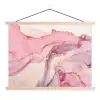 Goud - Marmer - Roze textielposter latten blank klein -3d