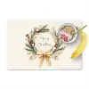 Kerstkrans - Kerst - Goud - Beige Placemat vinyl groot -zzzproduct_Kitchenyeah-website