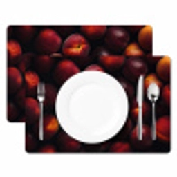 Fruit - Close up - Nectarines Placemat vinyl groot -zzsfeer2_Kitchenyeah-website