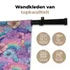 Regenbogen - Bloemen - Kleurrijk - Wolken Wandkleed katoen klein -sfeer2