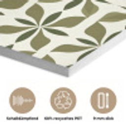 Botanisch - Retro - Groen PET vilt klein 837 -closeup_DE