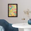 Geel - Roze - Blauw - Retro fotolijst zwart zonder passe partout klein -sfeer4