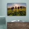 Koeien - Zon - Gras - Dieren - Boerderij canvas 2cm klein -sfeer4
