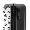 Honden poot patroon zwart wit NBS - Handbagage koffer - Kinderen Unisex middel -slot
